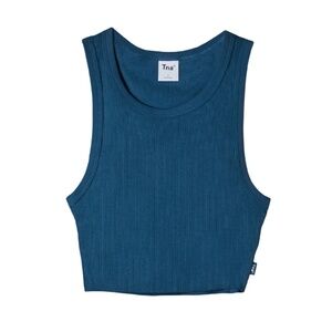Aritzia Tna Ribbed Cropped Racer Tank